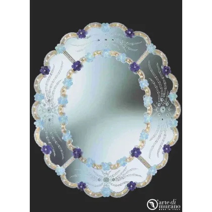 Zdjęcie Dekoracyjne lustro weneckie ze szkła Murano