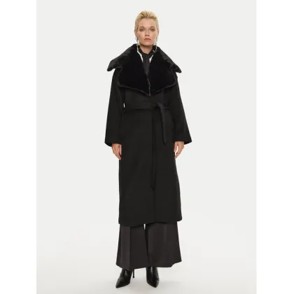Zdjęcie Bruuns Bazaar Płaszcz wełniany Furra BBW4109 Czarny Loose Fit