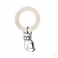 Picture Silver baby rattle in the shape of a kitten - Zaramella Argenti