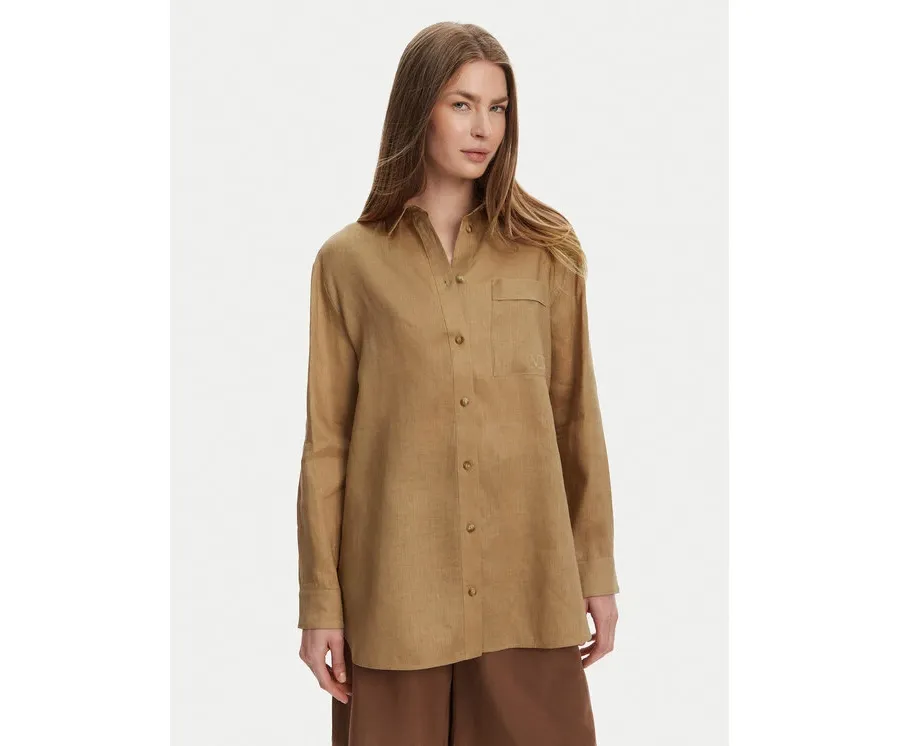 obrazek 1 Max Mara Koszula Noel 2516111018 Brązowy Regular Fit