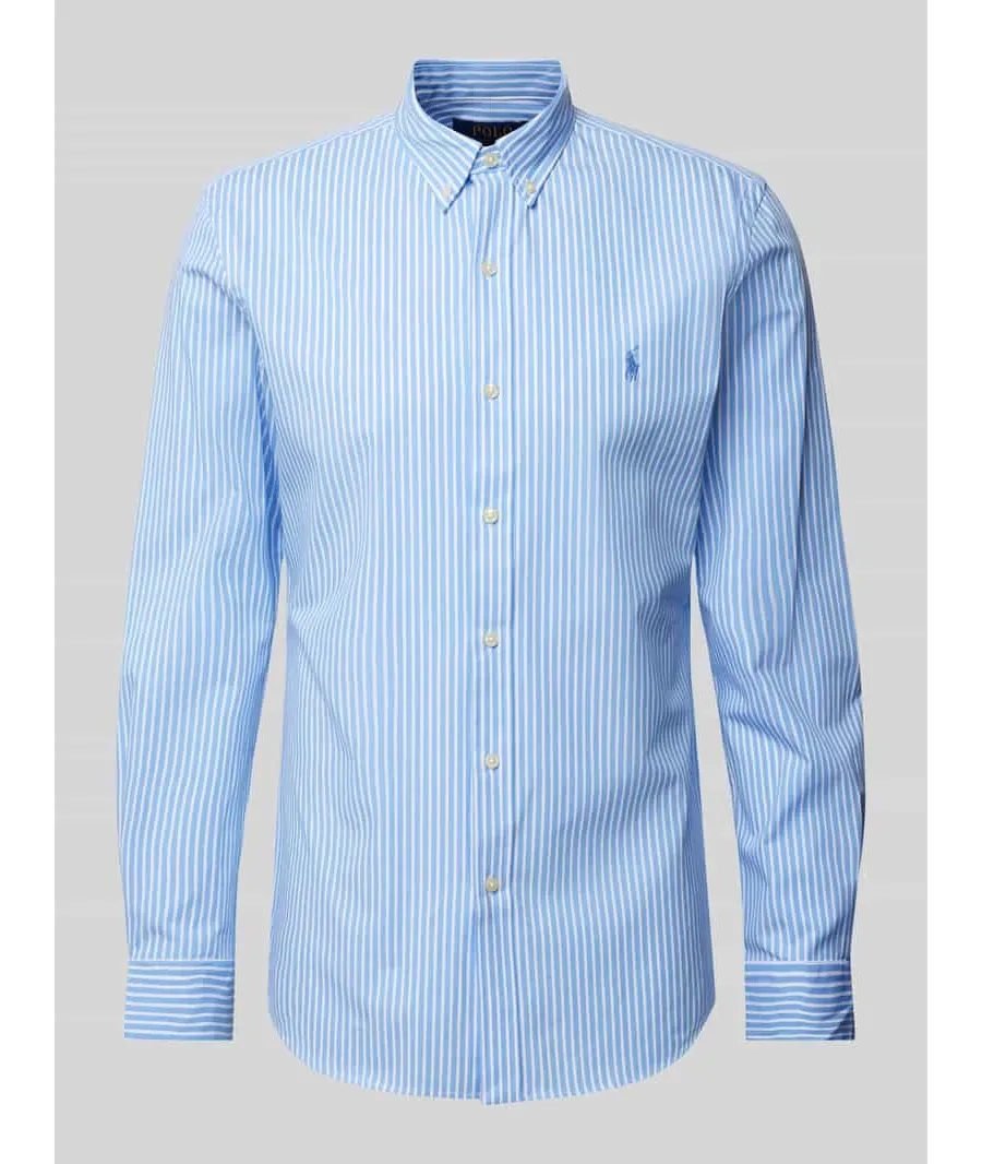 obrazek 1 Koszula casualowa o kroju slim fit z kołnierzykiem typu button down