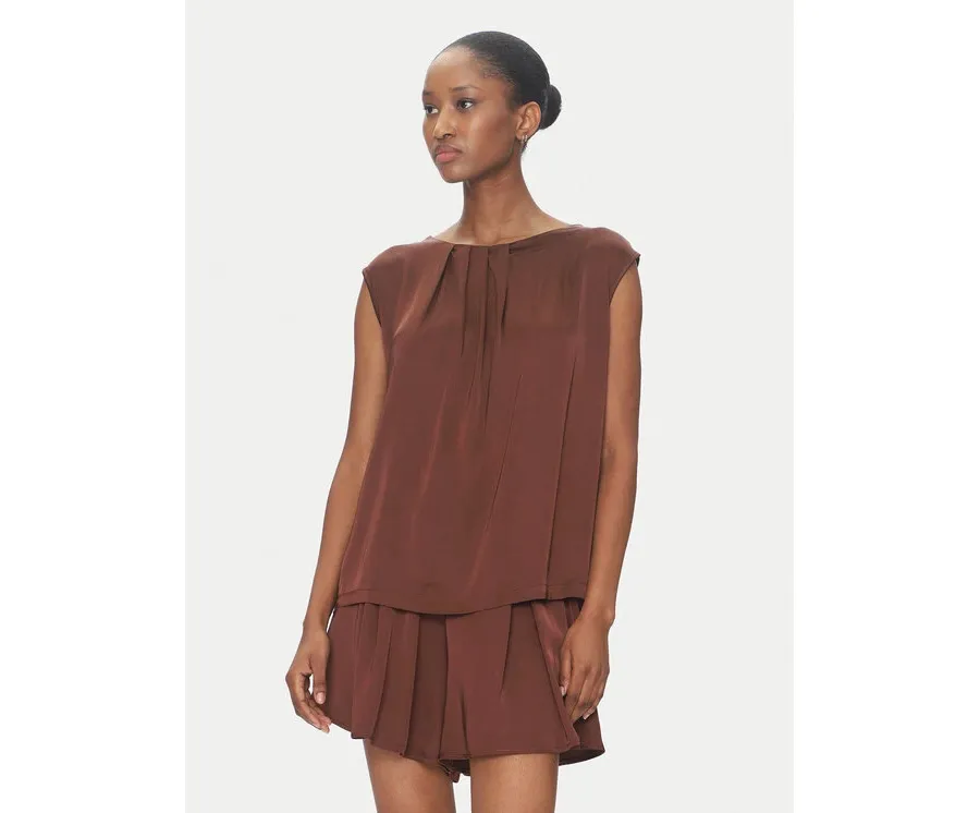 obrazek 1 ViCOLO Bluzka TD0763 Brązowy Regular Fit