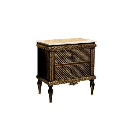 Zdjęcie Luksusowy stolik nocny SISSI z marmurem - Collecion Alexandra
