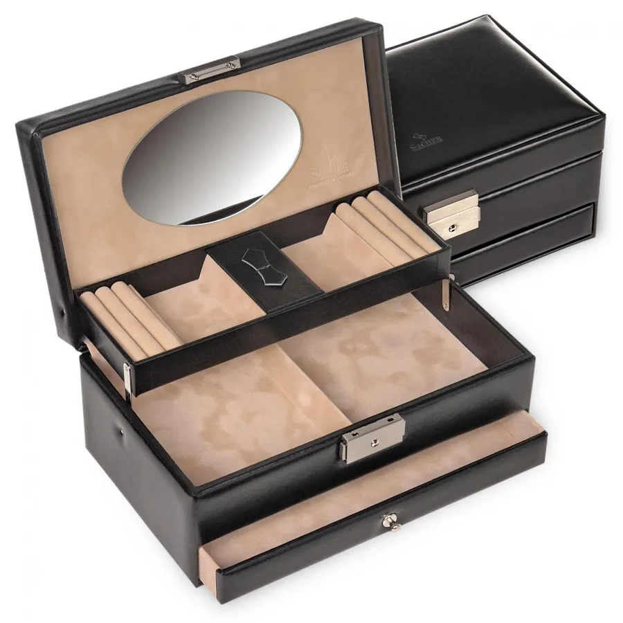 obrazek 1 Szkatułka na biżuterię Hanna Black Classic