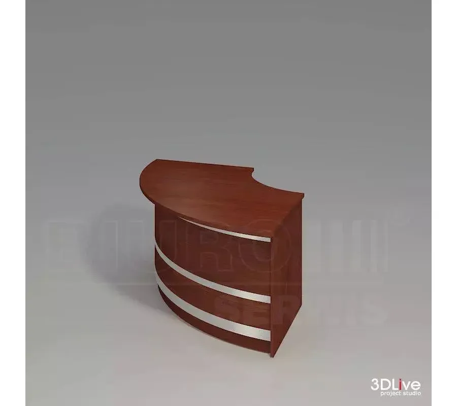 obrazek 2 Lada łukowa 1/4 koła o promieniu zewnętrznym 130cm, głębokość blatu roboczego 80cm, wysokość 74cm. - Biuro Serwis