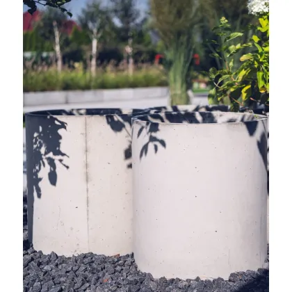 Zdjęcie 150x50 cm CT - Donica betonowa w kształcie walca (szara)
