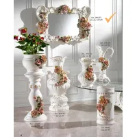 Zdjęcie Ceramiczne lustro z kwiatami