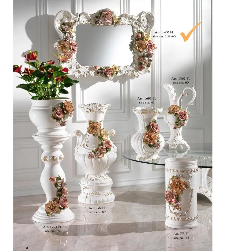 picture 1 Ceramic mirror with flowers