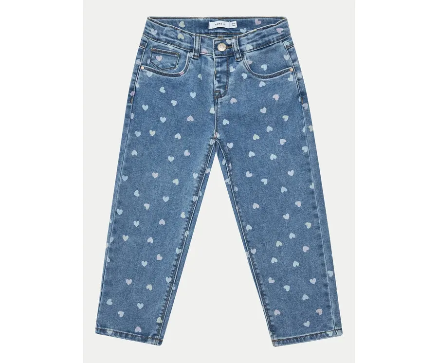 obrazek 1 NAME IT Jeansy 13227368 Niebieski Mom Fit