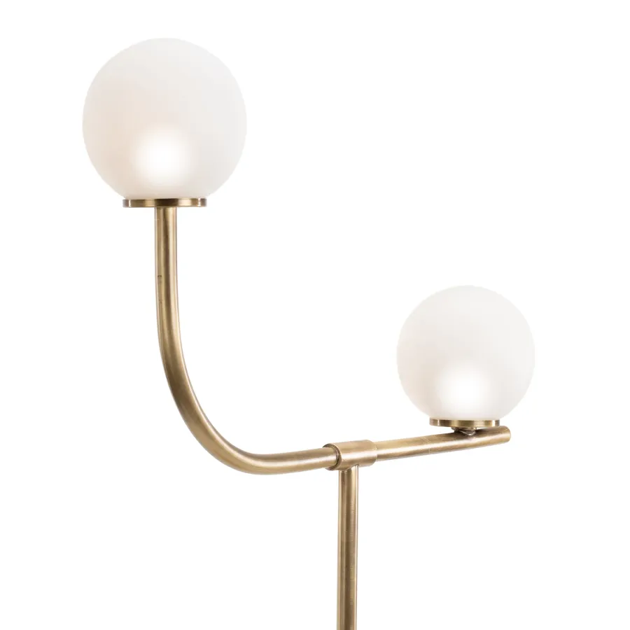 obrazek 2 Lampa stołowa z zakrzywioną ceramiczną podstawą H.82xL.52xP.22 cm