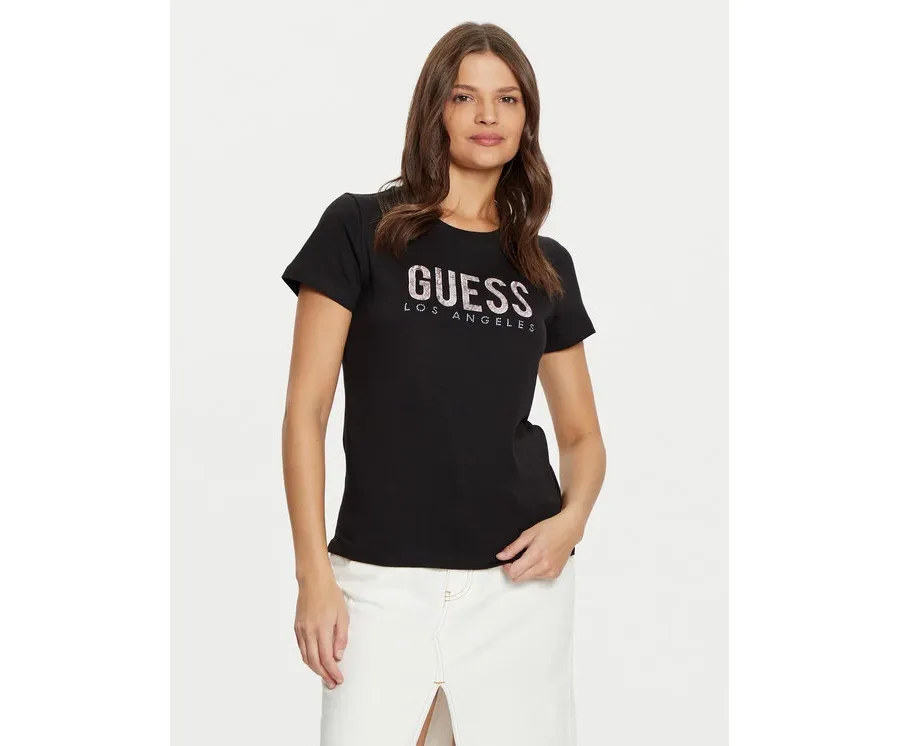 obrazek 1 Guess T-Shirt W5RI19 I3Z14 Czarny Regular Fit