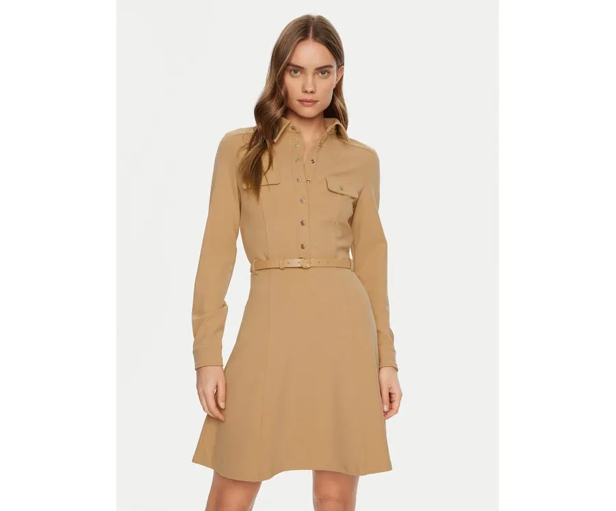 obrazek 1 Guess Sukienka codzienna W5RK93 KCBO2 Beżowy Regular Fit