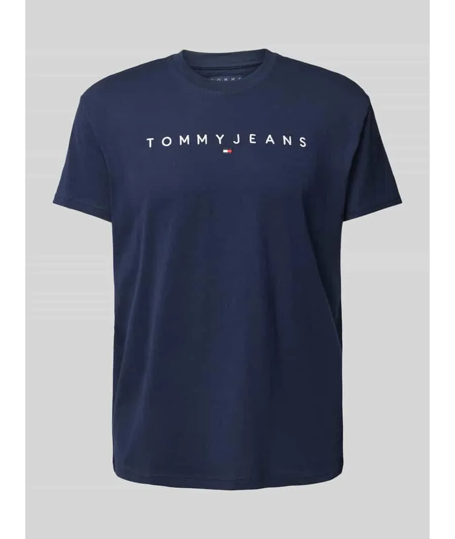 obrazek 1 Tommy Jeans T-Shirt Linear Logo DM0DM20744 Granatowy Regular Fit