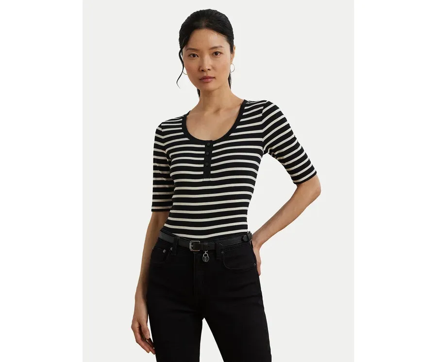 obrazek 1 LAUREN RALPH LAUREN Bluzka 200971086002 Czarny Slim Fit