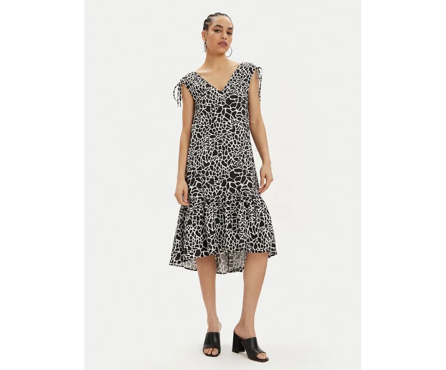 obrazek 1 KARL LAGERFELD Sukienka letnia 241W1308 Czarny Regular Fit