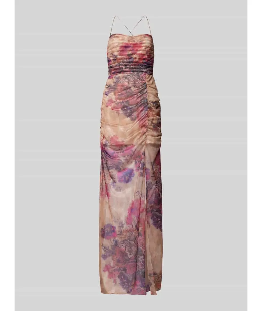 obrazek 1 Sukienka wieczorowa z marszczeniami w kwiatowym wzorem