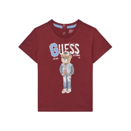 Zdjęcie Guess T-Shirt N5YI22 K8HM4 Bordowy Regular Fit
