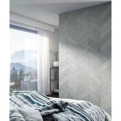 Zdjęcie 39,5x11,7 cm VT - PB35 (B0 biały złamany) JODEŁKA - Panel dekor beton architektoniczny LEWY