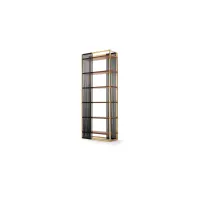 Picture Metal, leather and wood of the highest quality - Italian bookcase - Ulivi Salotti