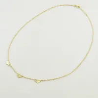 Picture A unique necklace with hearts made of yellow gold
