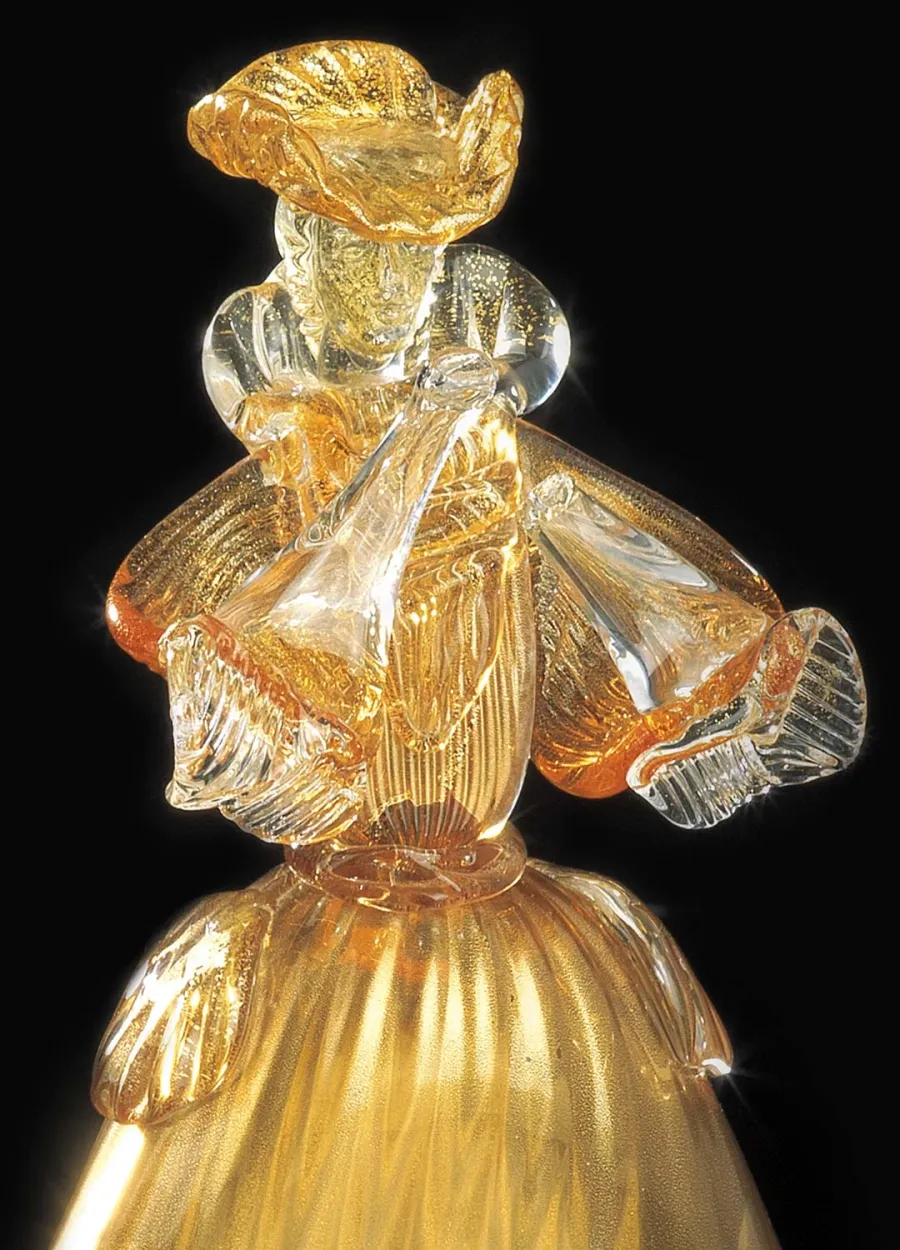 obrazek 2 Złote weneckie statuetki z kolekcji Goldoni ze szkła Murano