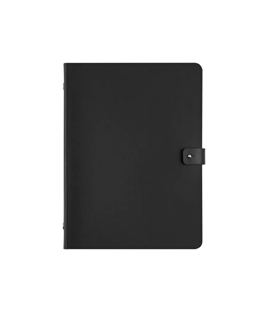 obrazek 2 Wyjątkowy skórzany segregator na dokumenty 16,5х25 cm w kolorze czarnym