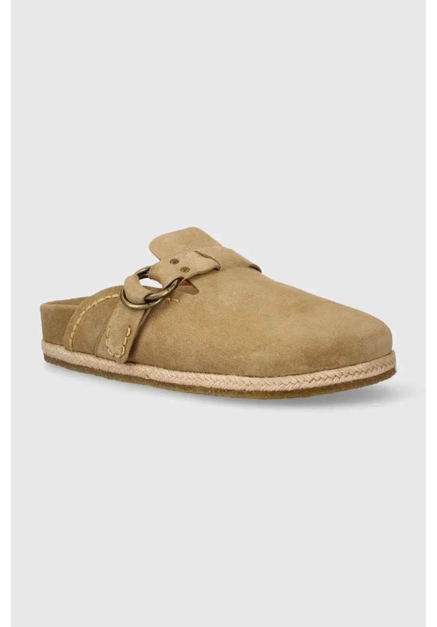 obrazek 1 Polo Ralph Lauren klapki zamszowe Turbach Clog męskie kolor beżowy 803931273003