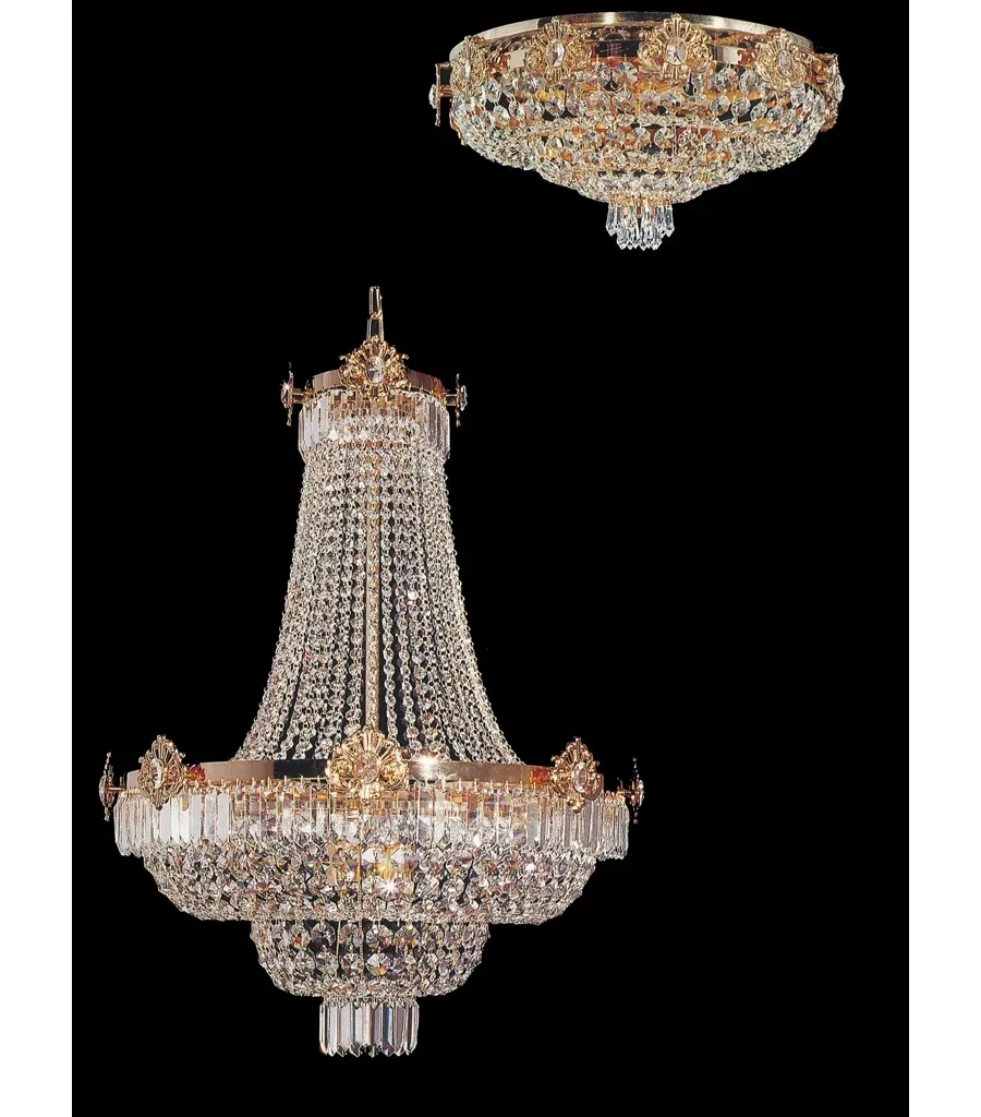 obrazek 1 Wystawna szklana lampa sufitowa na 10 żarówek