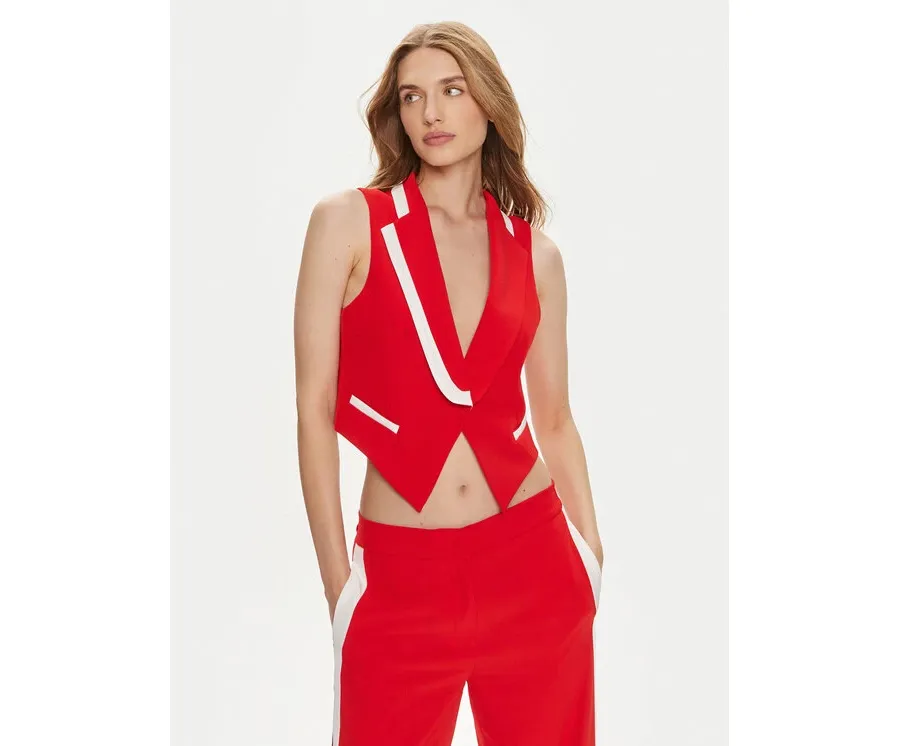 obrazek 1 Maryley Kamizelka 24EB214/04FI Czerwony Regular Fit