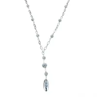 Picture Italian choker with resin balls, oval pendant cm.45