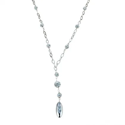 Zdjęcie Włoski choker z kulami w żywicy owalny wisiorek cm.45