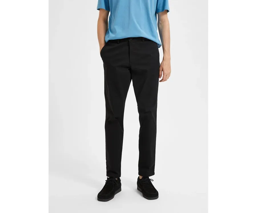 obrazek 1 Selected Homme Chinosy New 16087663 Czarny Slim Fit