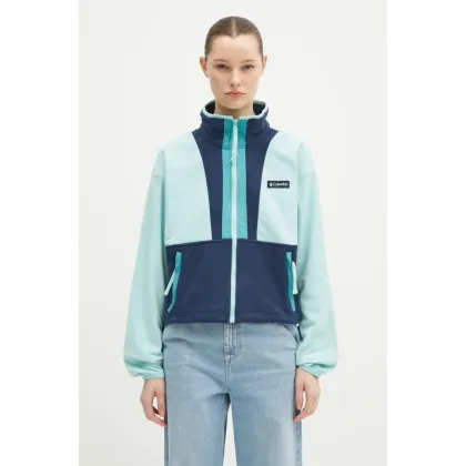 Zdjęcie Columbia bluza polarowa Backbowl II FZ Fleece kolor turkusowy wzorzysta 2092163