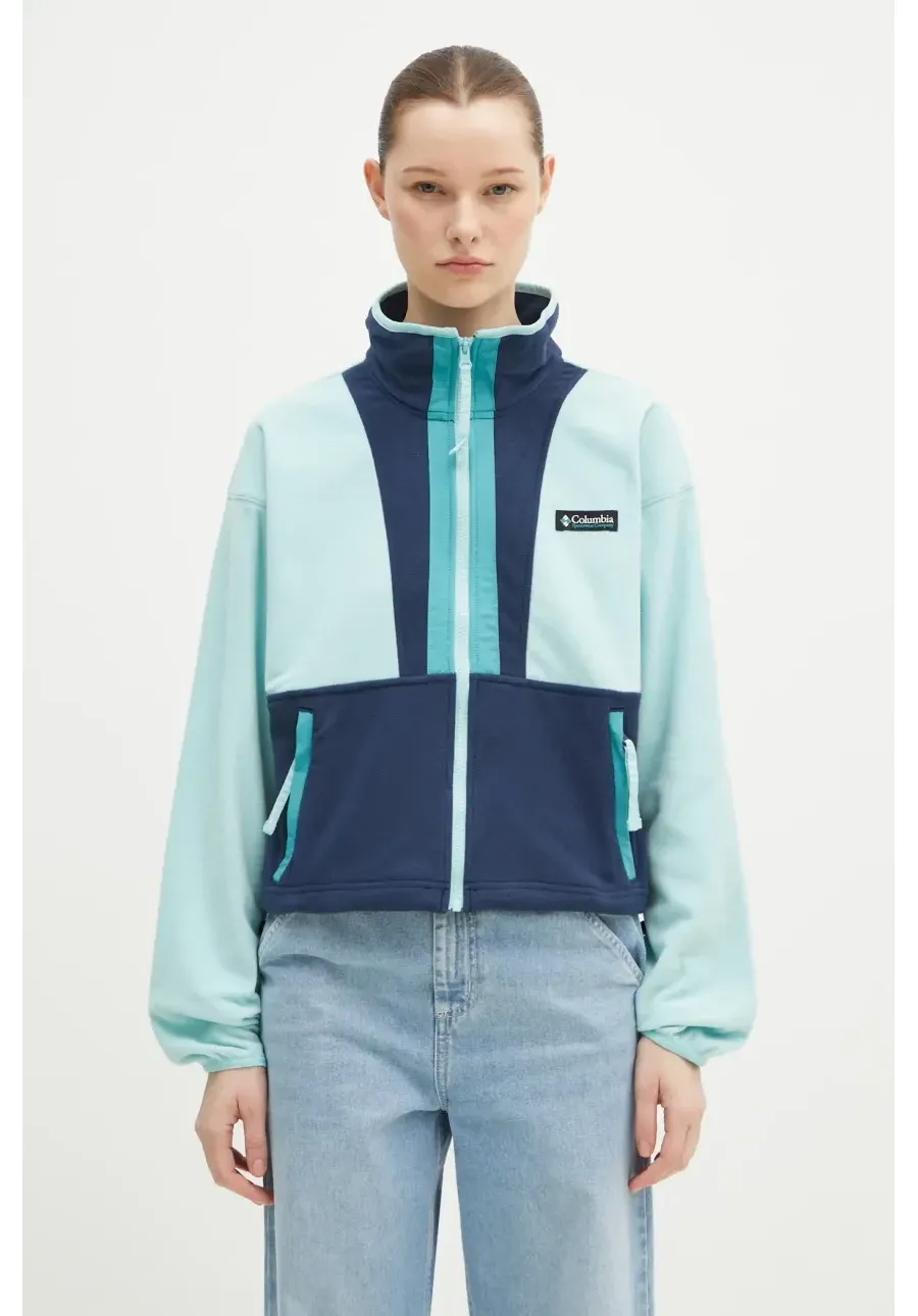 obrazek 1 Columbia bluza polarowa Backbowl II FZ Fleece kolor turkusowy wzorzysta 2092163