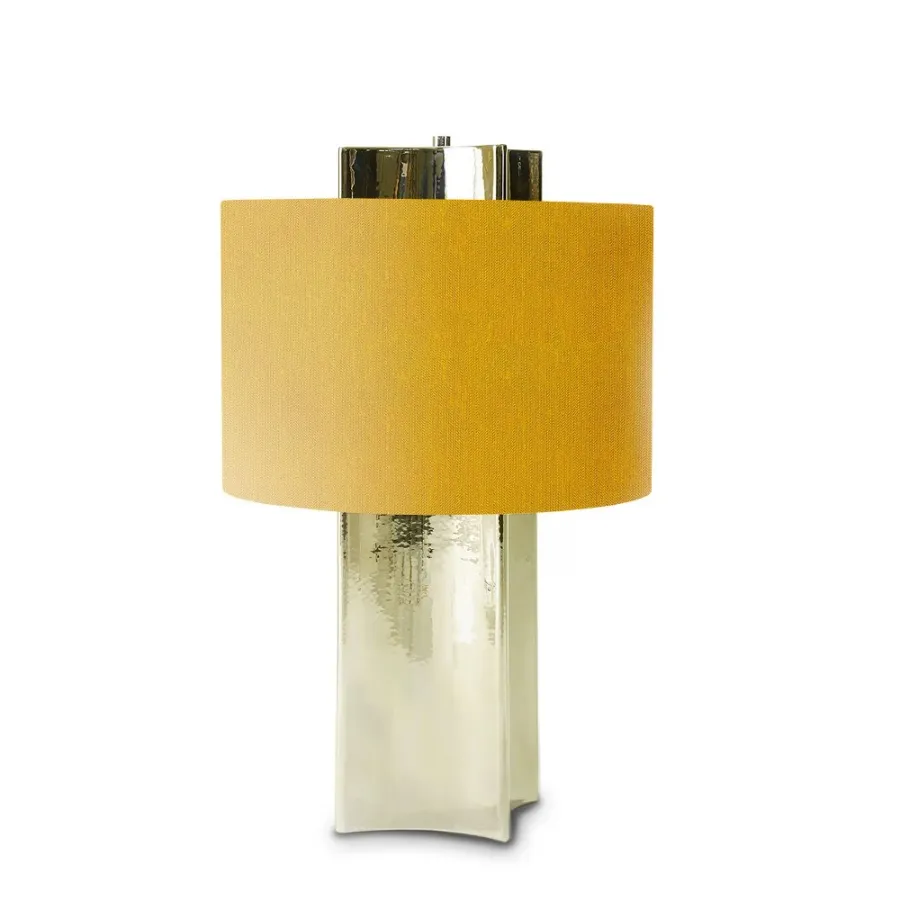 obrazek 1 Ceramiczna lampa stołowa z abażurem z tkaniny H.73xL.45xP.45 cm