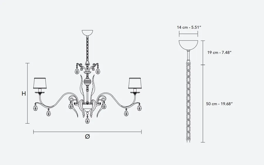 picture 3 Elegant, white chandelier 6200/12