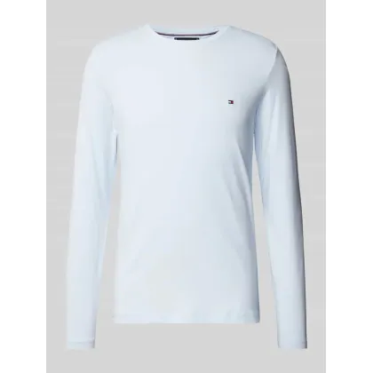 Zdjęcie Bluzka o kroju regular fit z wiskozy z długim rękawem i wyhaftowanym logo