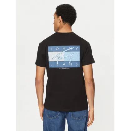 Zdjęcie Tommy Jeans T-Shirt Flag DM0DM21108 Czarny Regular Fit