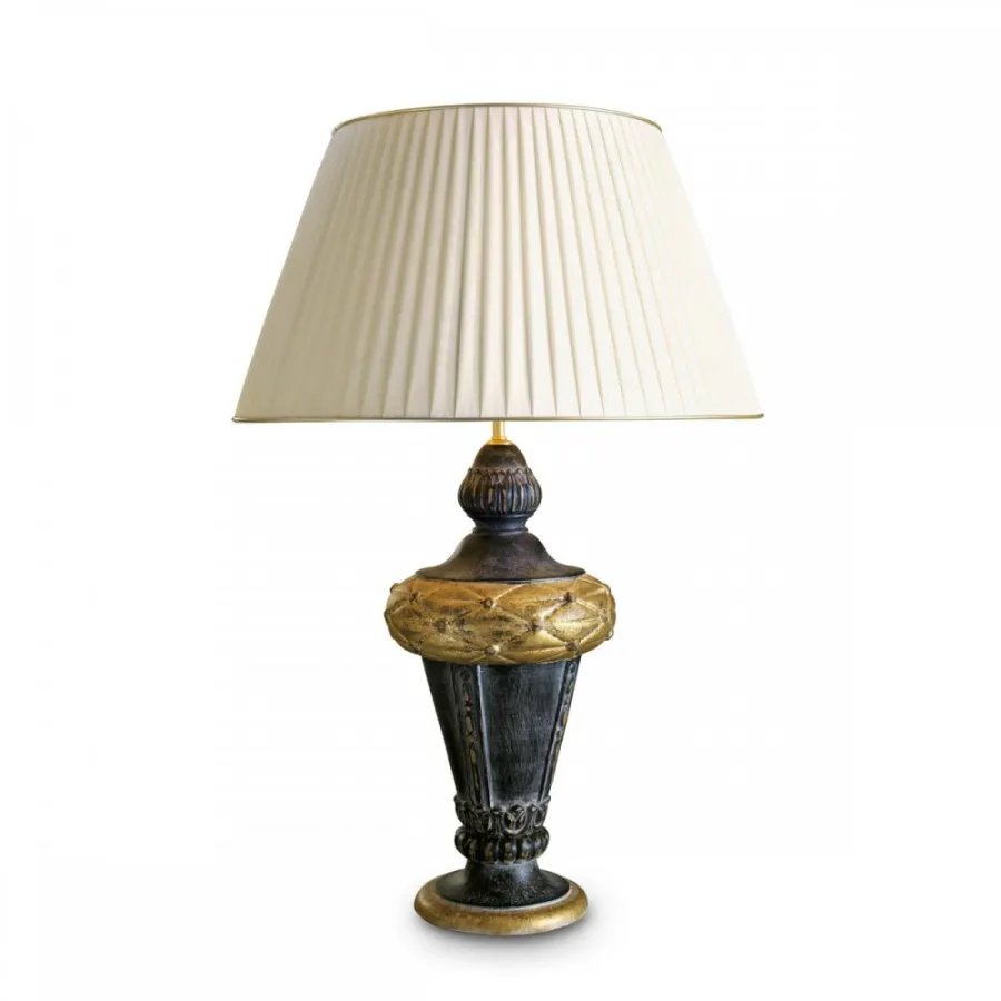 obrazek 1 Lampa stołowa z ceramiki z reliefami H.47xL.24xP.24 cm