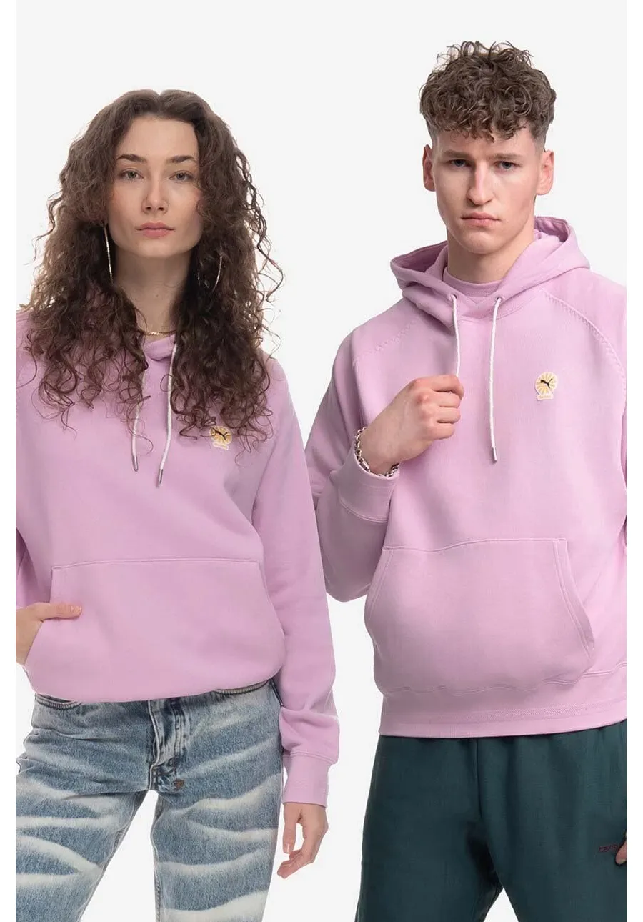 obrazek 1 Puma bluza bawełniana x Palomo kolor różowy z kapturem z nadrukiem 538798.84-ROZOWY