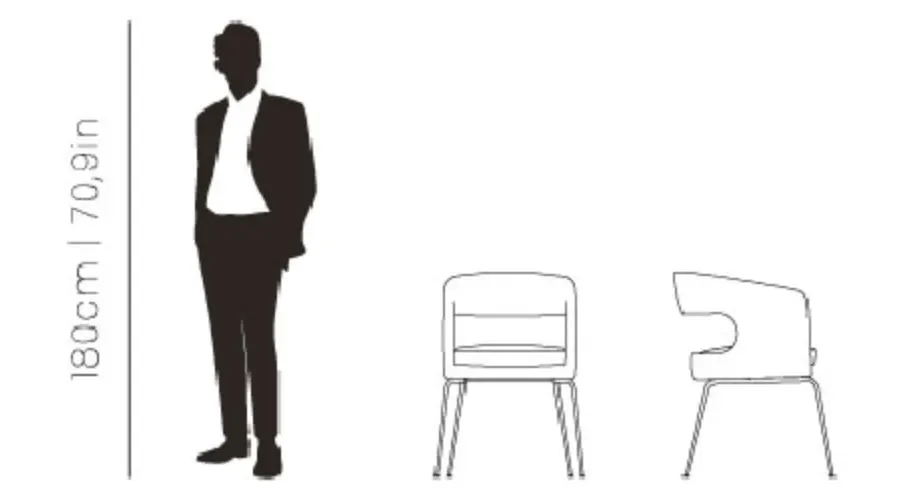 obrazek 7 Minimalistyczne krzesło do jadalni - Ellen