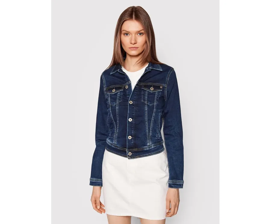 obrazek 1 Pepe Jeans Kurtka jeansowa GYMDIGO Core PL402052 Granatowy Regular Fit