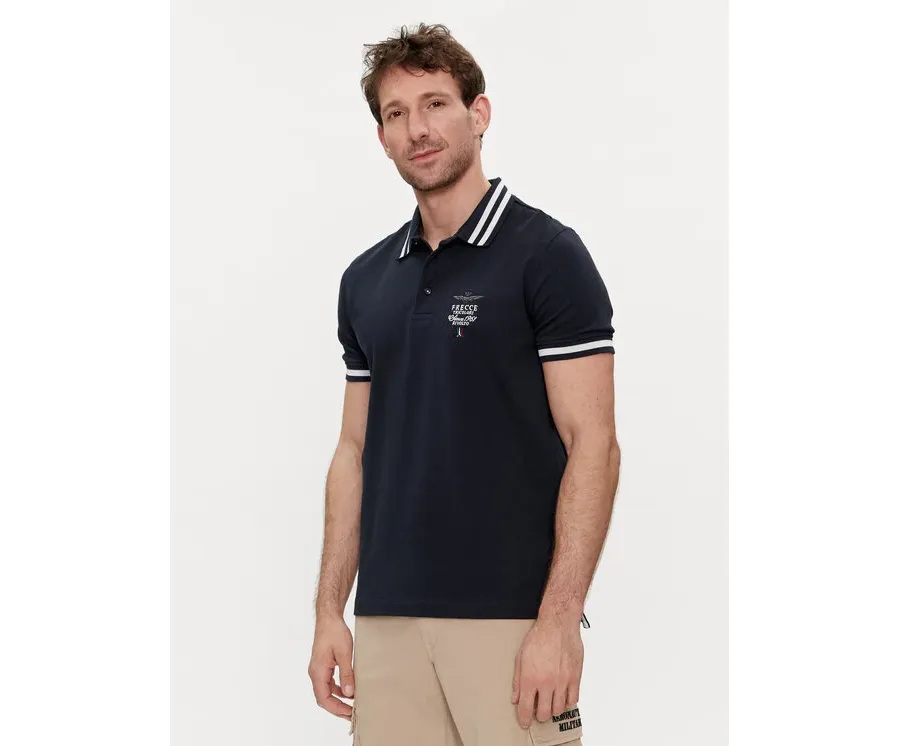 obrazek 1 Aeronautica Militare Polo 241PO1758P191 Granatowy Regular Fit