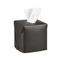 Picture Elegant tissue box, size 12x12xH12 cm, chocolate color