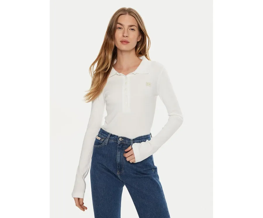obrazek 1 Calvin Klein Jeans Polo J20J224457 Biały Slim Fit