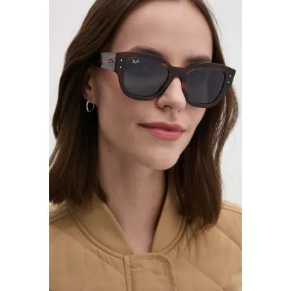 Zdjęcie Ray-Ban okulary przeciwsłoneczne kolor brązowy
