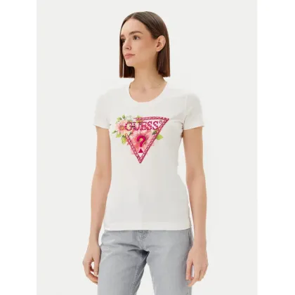 Zdjęcie Guess T-Shirt W5GI10 J1314 Biały Slim Fit