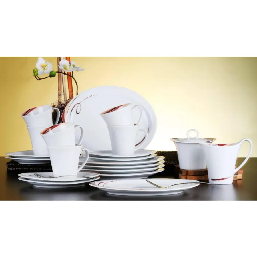 obrazek 3 Wyjątkowa porcelanowa 12-elementowa owalna zastawa obiadowa - Seltmann Weiden