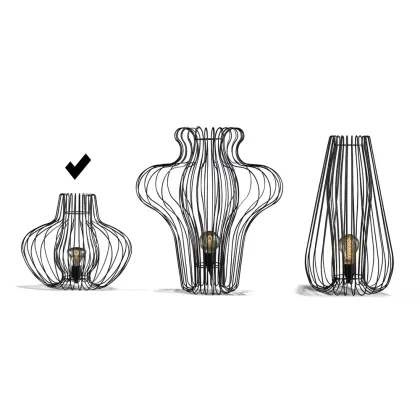 Zdjęcie Lampa z cienkich stalowych drutów w nowoczesnym stylu 45cm - Colico