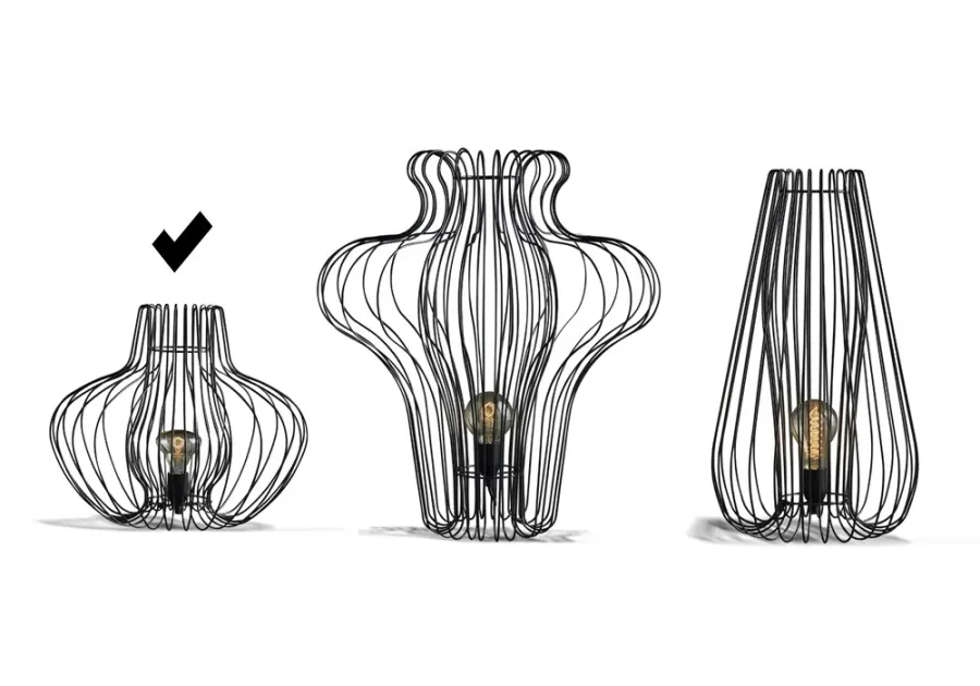 obrazek 1 Lampa z cienkich stalowych drutów w nowoczesnym stylu 45cm - Colico